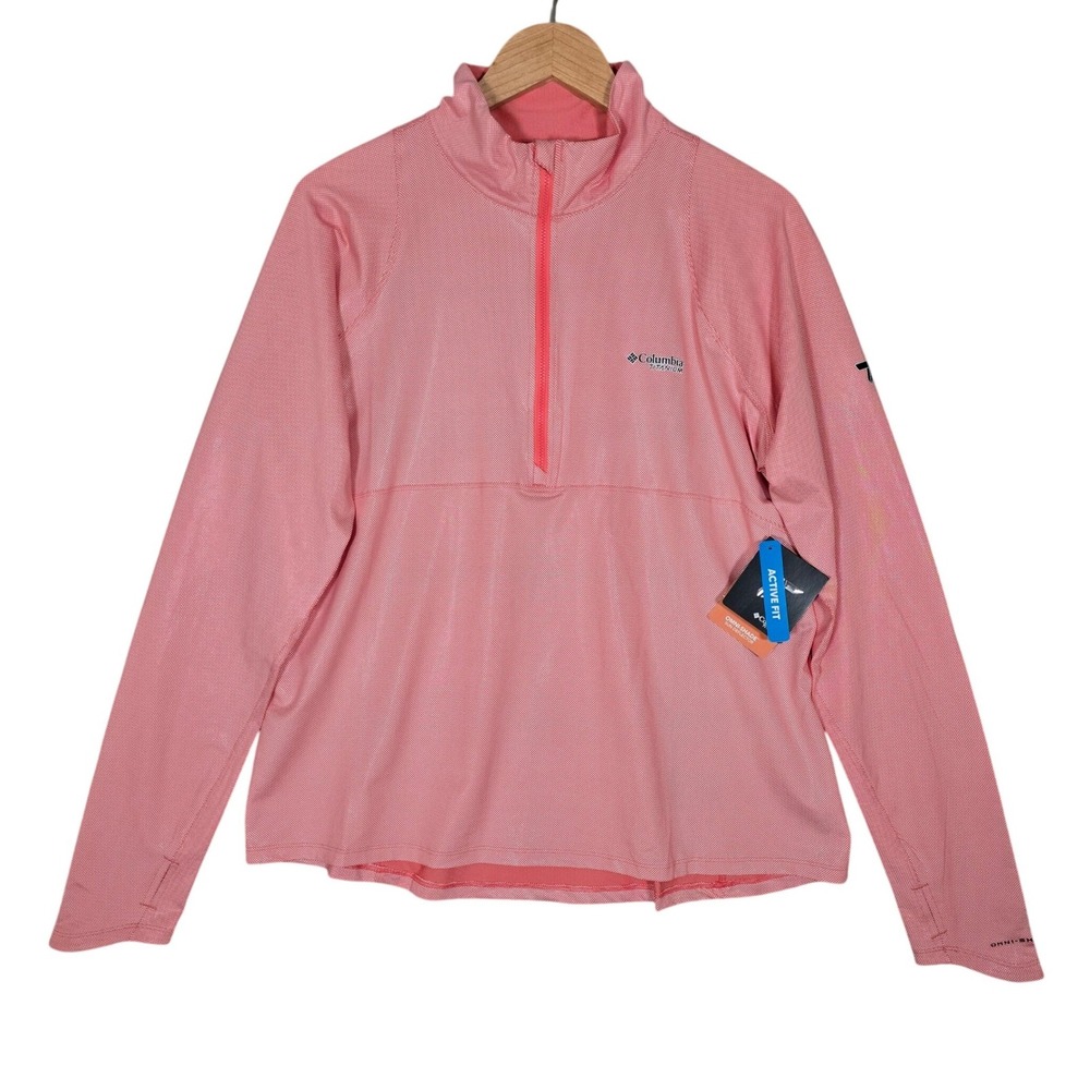 NWT Columbia Titanium Women's Summit Valley LS Half Zip Active Pullover Top XXL
